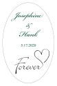 Forever Swirly Oval Wedding Labels